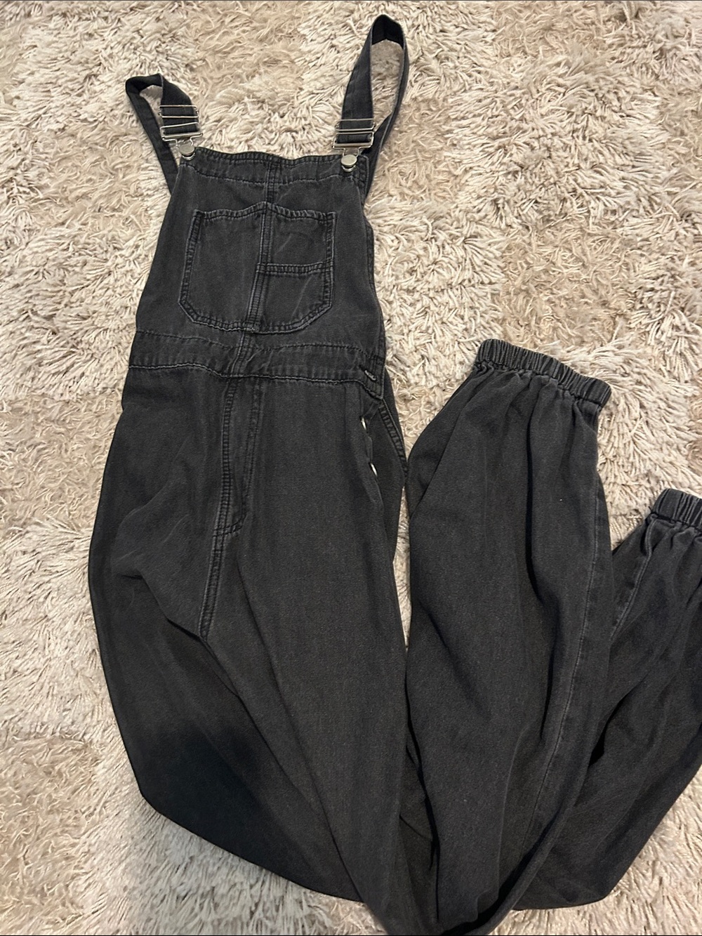 Cider Black Denim Overalls